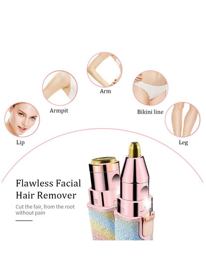 3-in-1 Trimmer & Facial Hair Remover – Rechargeable Shaver for Men And Women.