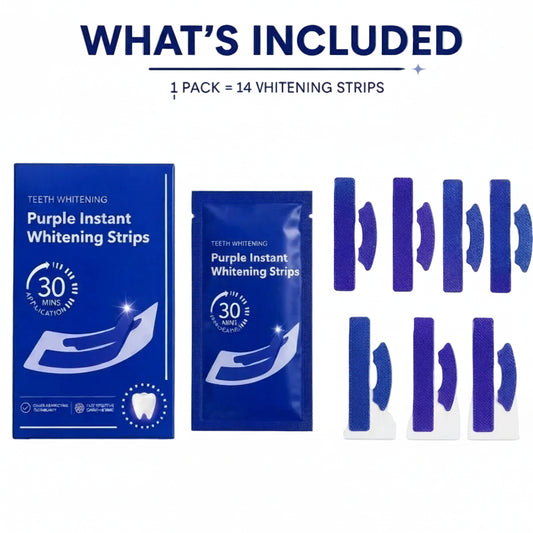 14 In 1 Purple Teeth Whitening Strips.