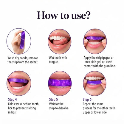 7 In 1 Purple Teeth Whitening Strips.